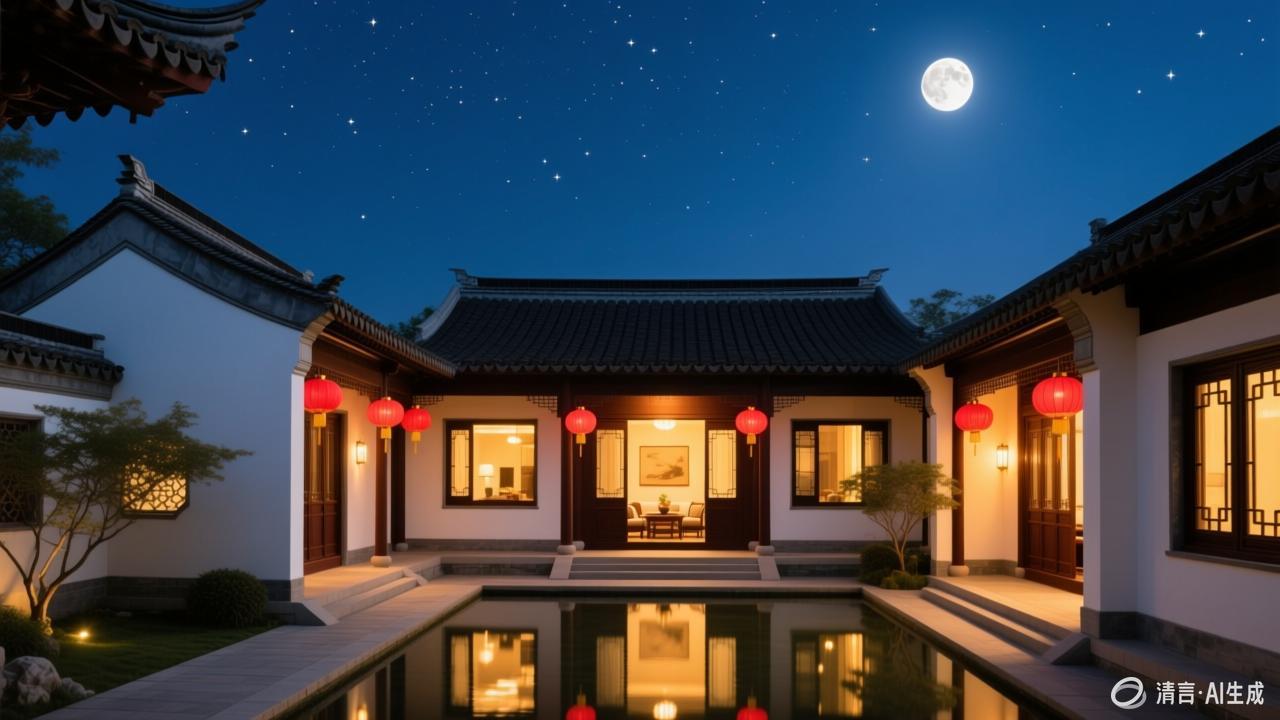 中式别墅效果图6