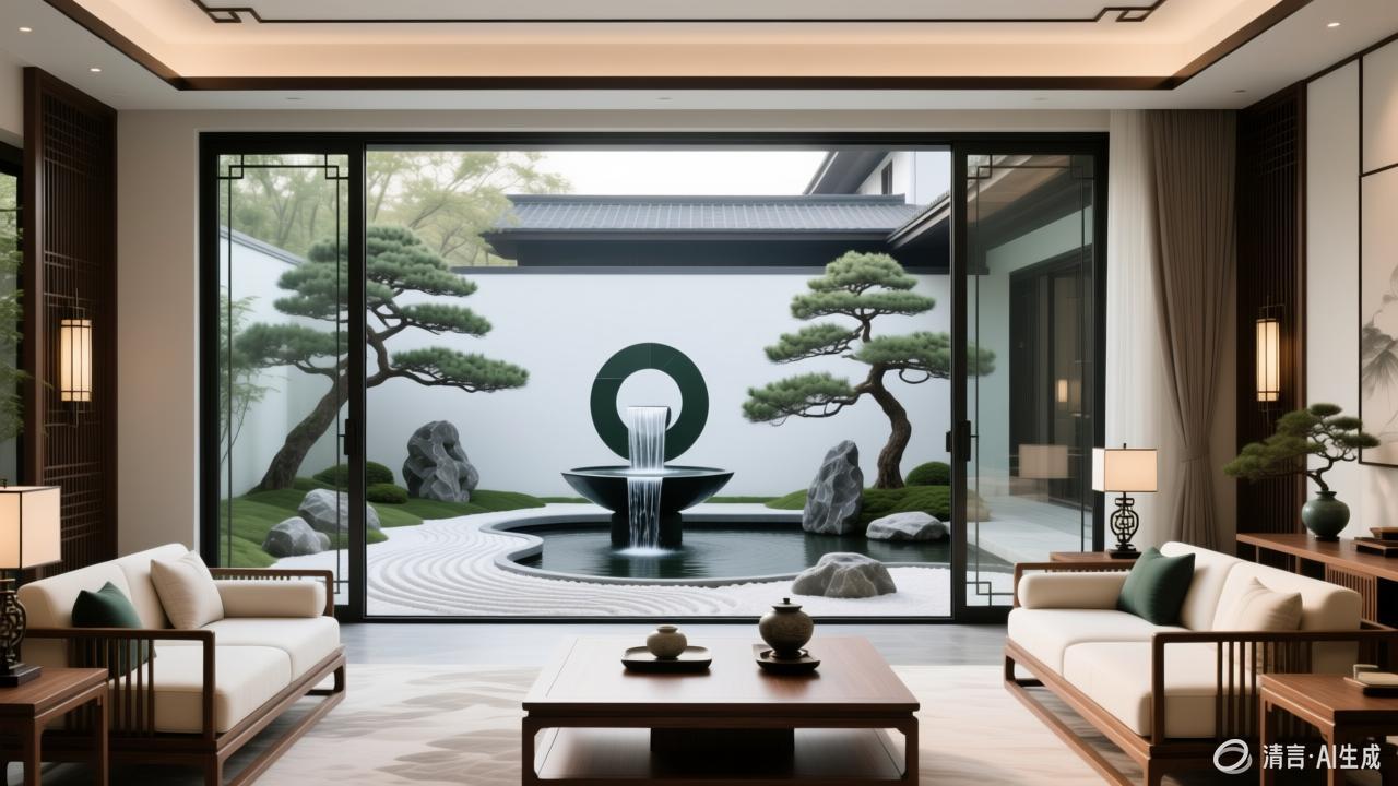 新中式别墅效果图2